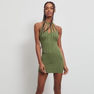 Davina Cutout Halter Mini Dress